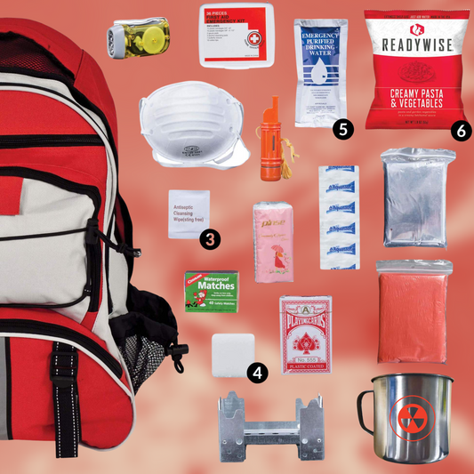 WeBunker 64-Piece Survival Backpack